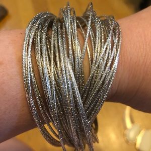Silver costume jewelry bracelet